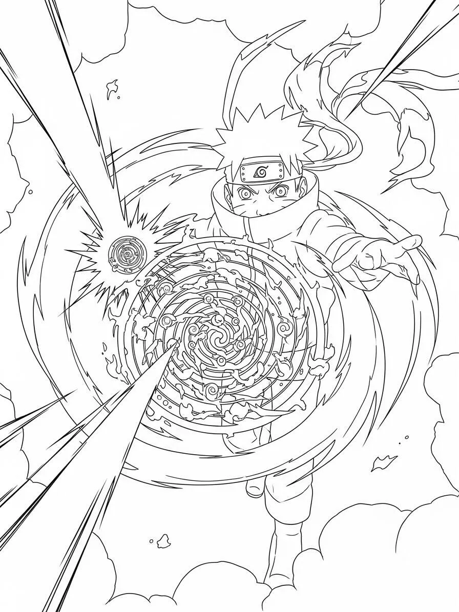 Desenho de Naruto Uzumaki do Naruto para Colorir