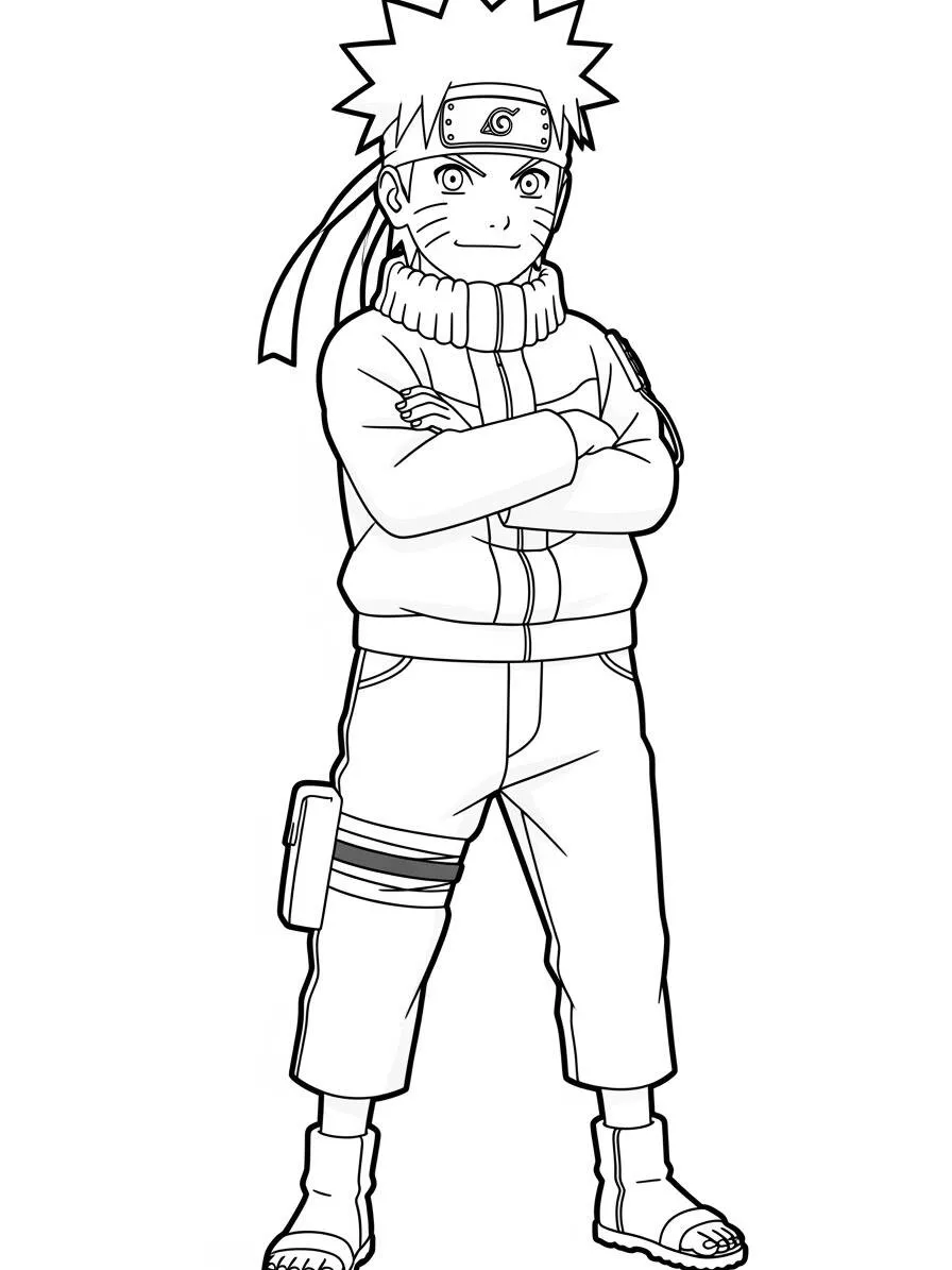 Desenho de Naruto Uzumaki para Colorir