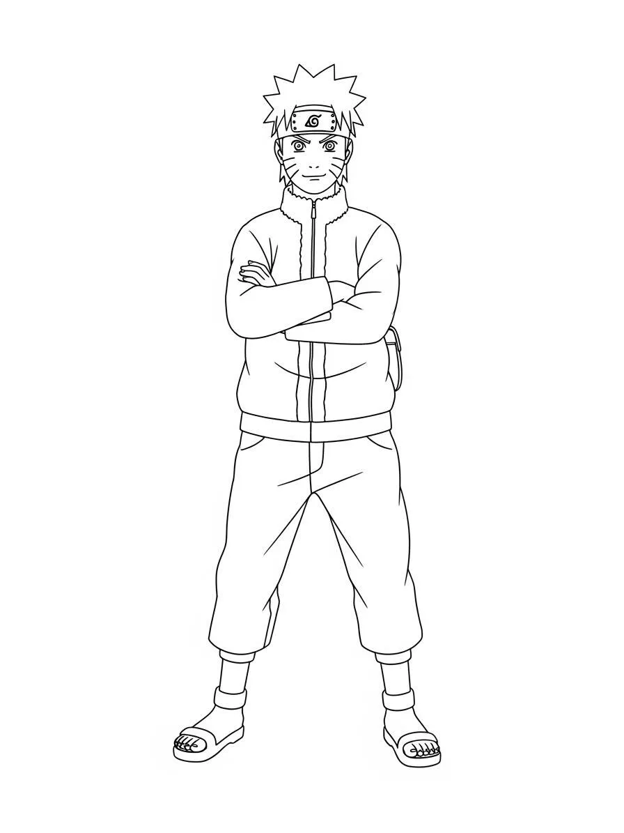 Desenho de Naruto Uzumaki para Colorir