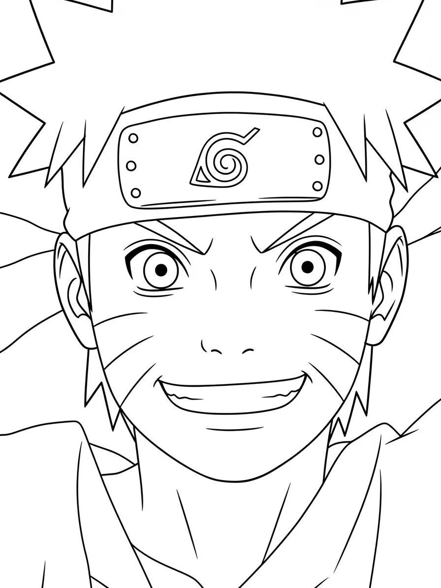 Desenho de Naruto Uzumaki para Colorir