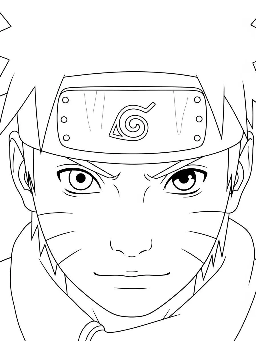 Desenho de Naruto Uzumaki para Colorir