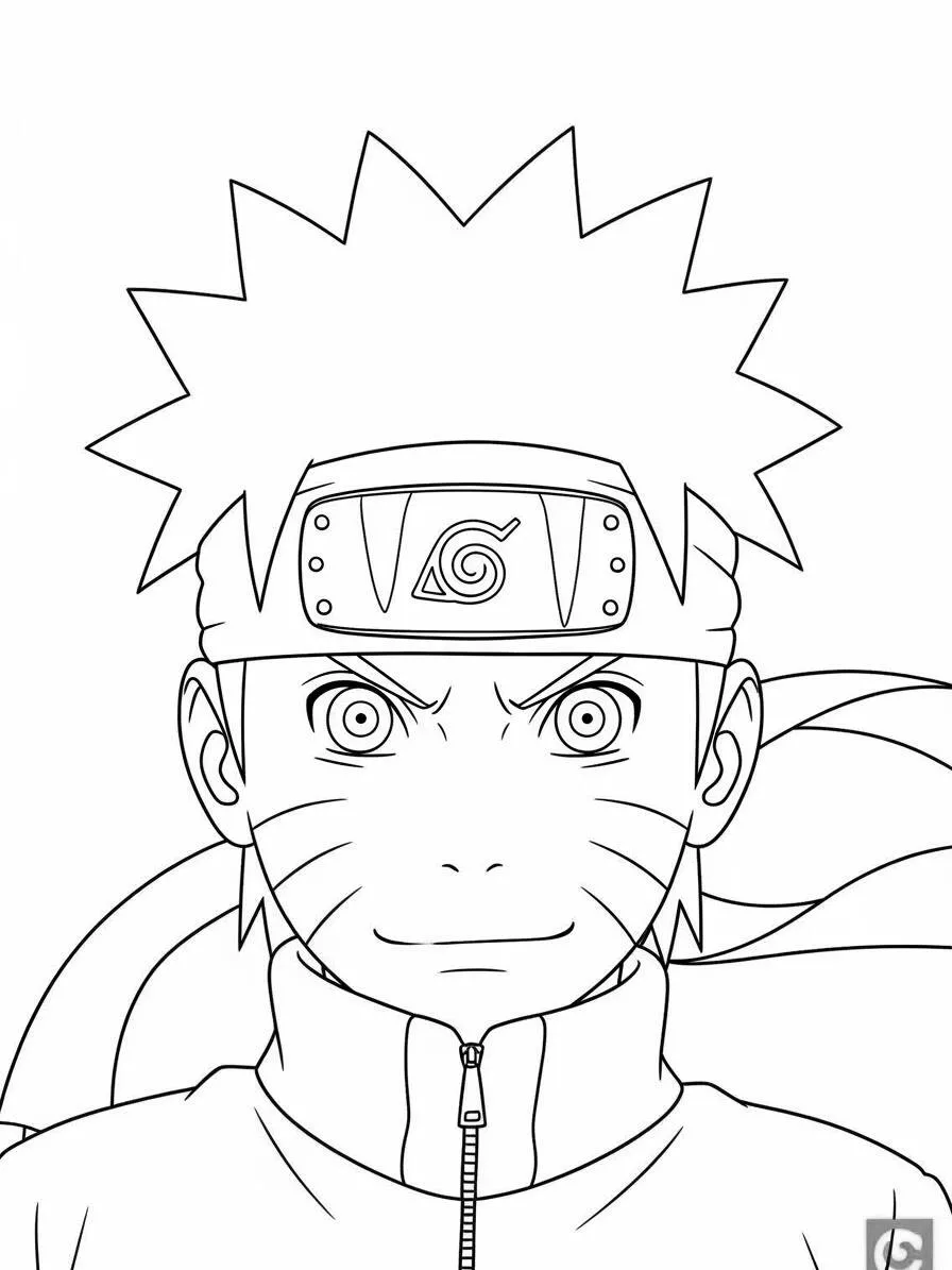 Desenho de Naruto Uzumaki para Colorir
