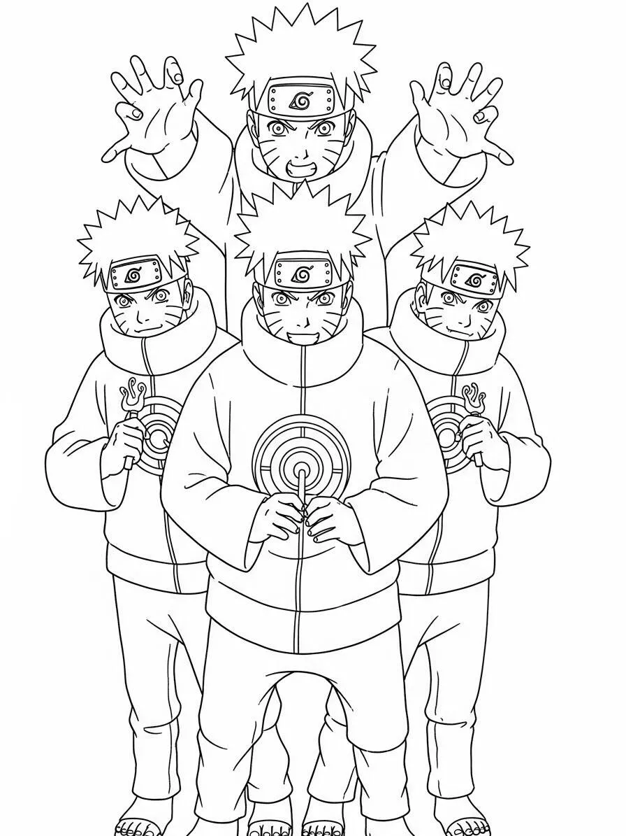 Desenho de Naruto Uzumaki para Colorir