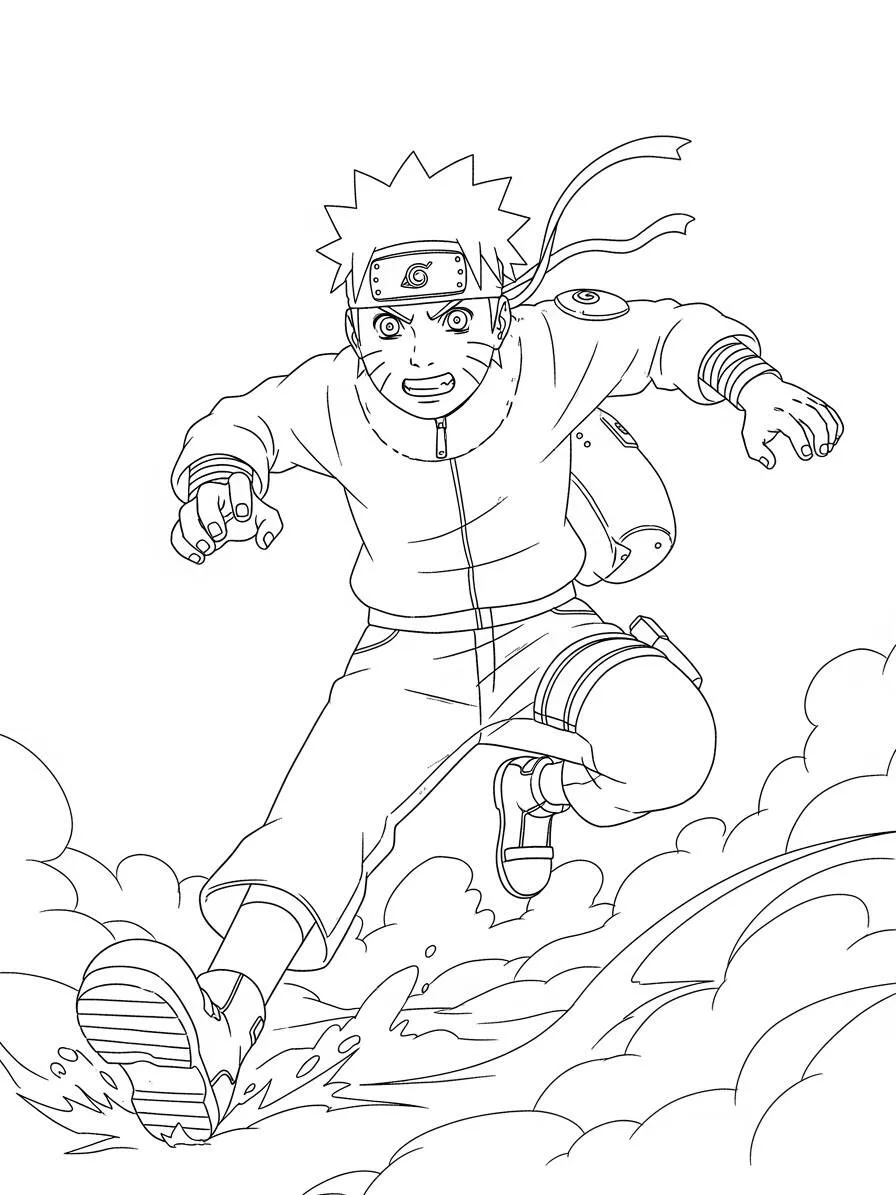 Desenho de Naruto Uzumaki para Colorir