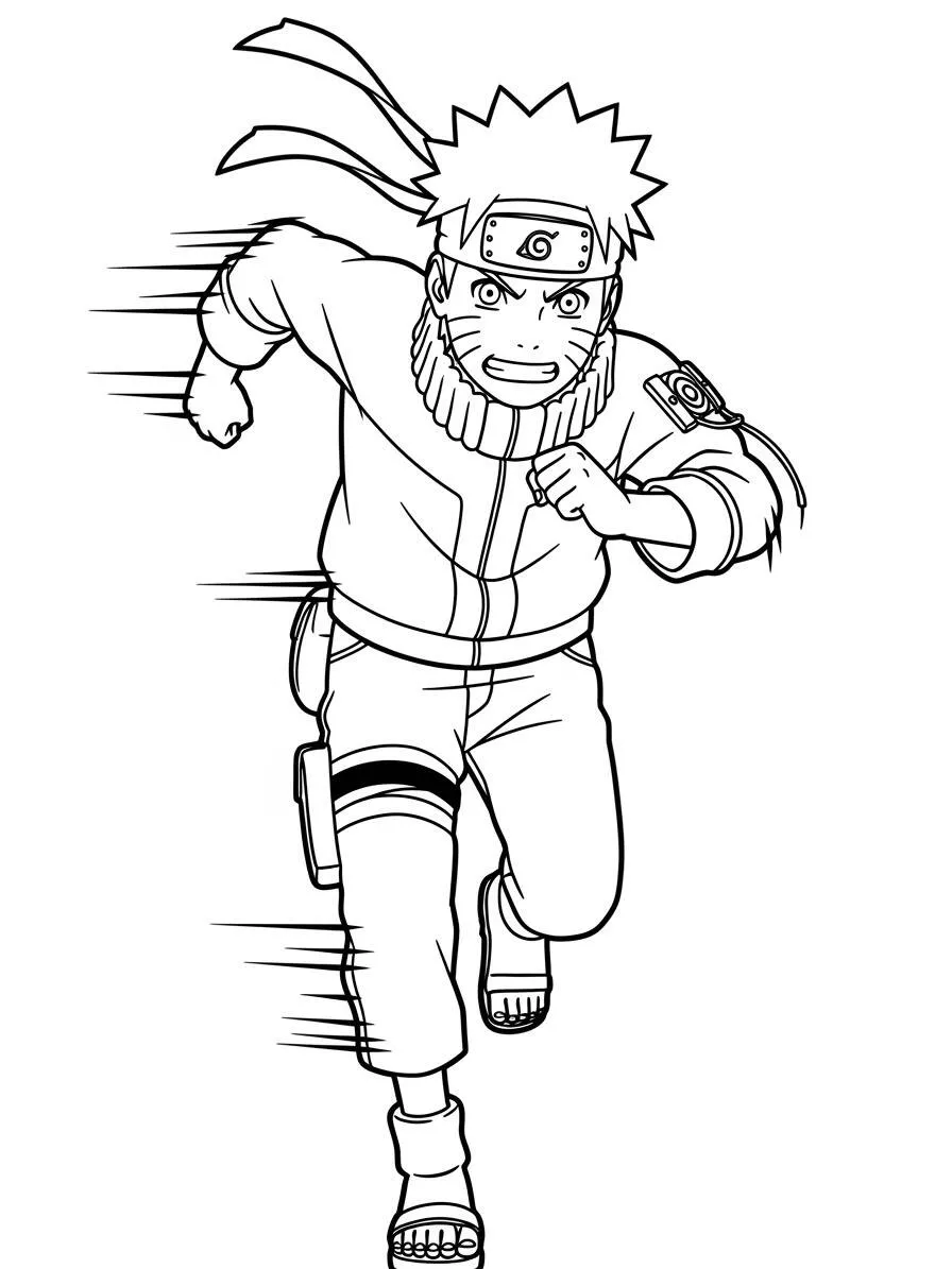 Desenho de Naruto Uzumaki para Colorir