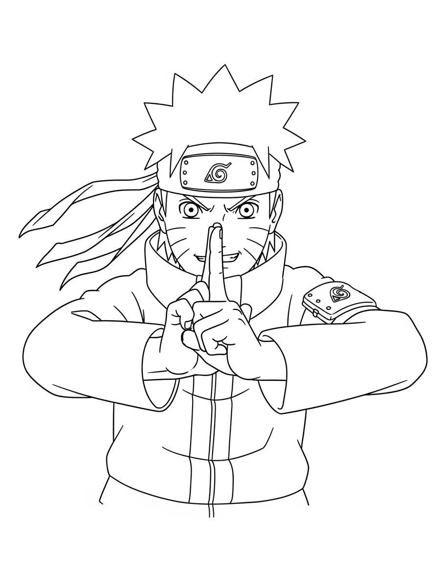 Desenho de Naruto Uzumaki para Colorir