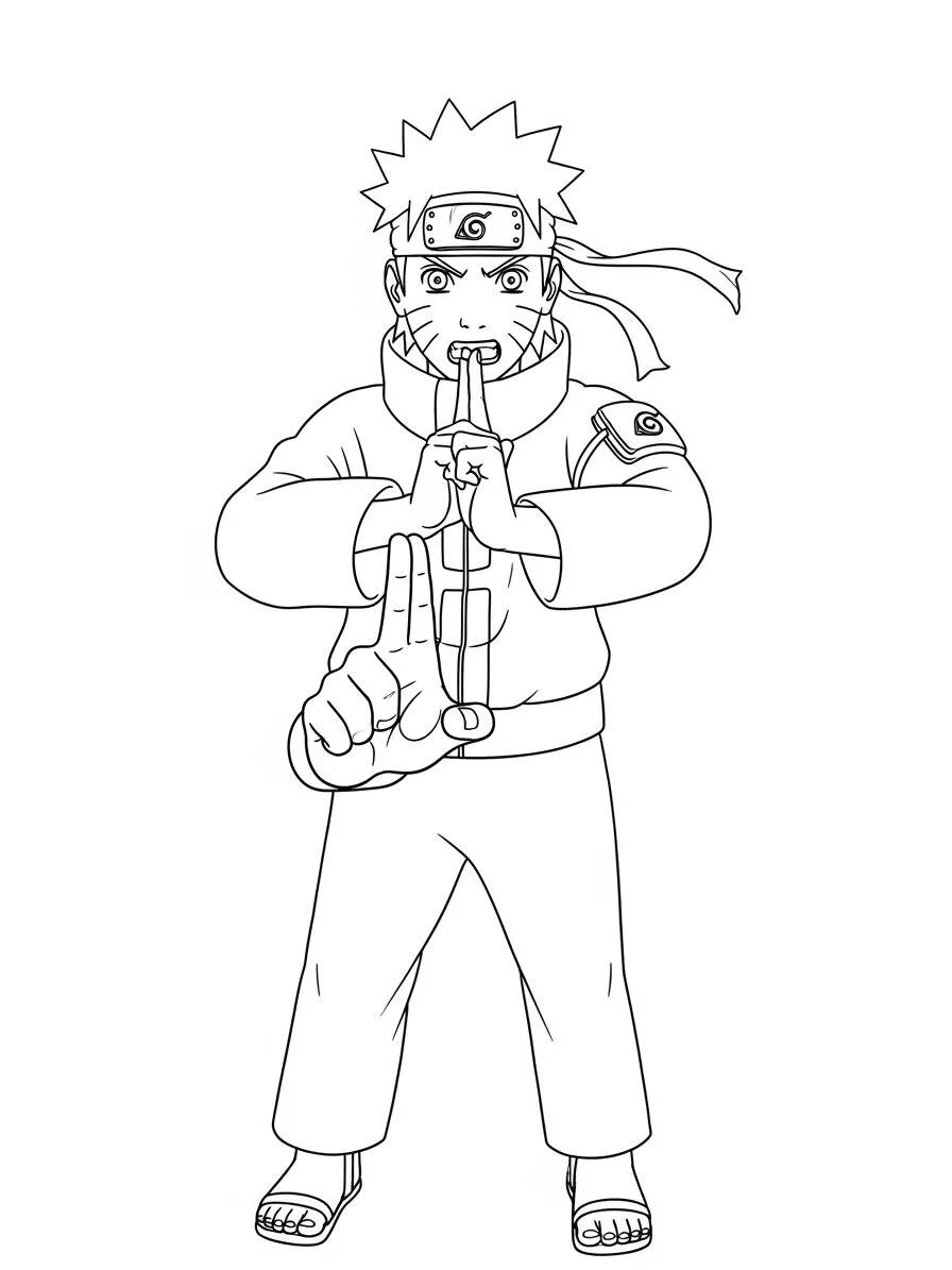 Desenho de Naruto Uzumaki para Colorir