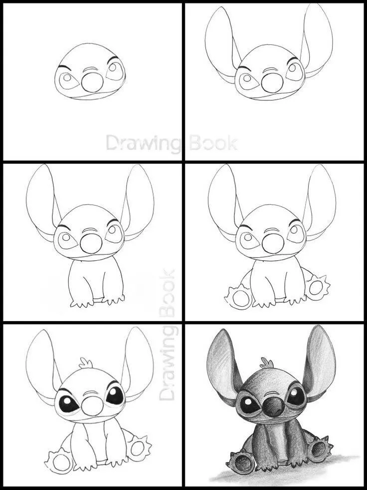 Ideia de Desenho para Desenhar: Como Desenhar o Stitch Fácil