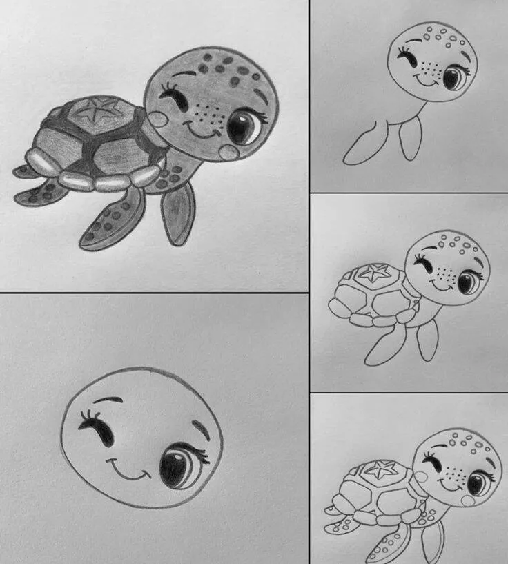 Ideia de Desenho para Desenhar: Como Desenhar uma Tartaruga Fácil