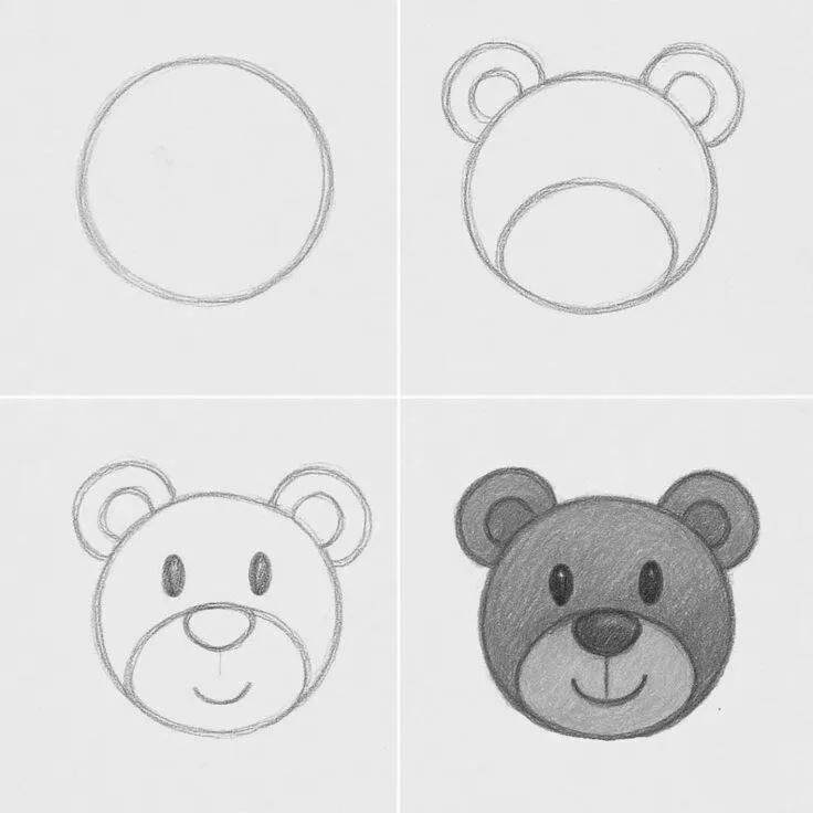 Ideia de Desenho para Desenhar: Como Desenhar um Urso Fácil