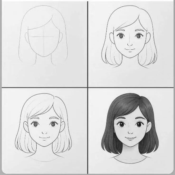 Ideia de Desenho para Desenhar: Como Desenhar um Rosto Fácil