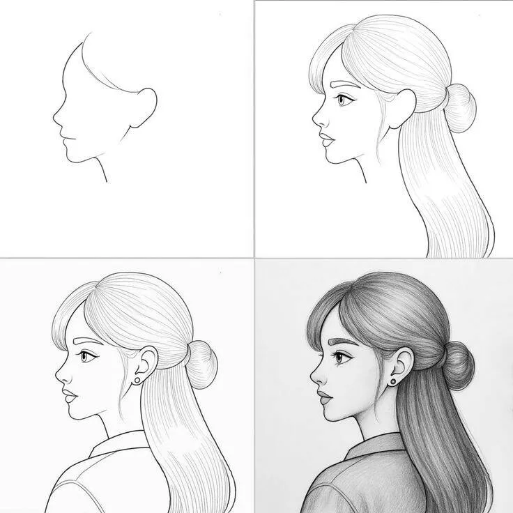 Ideia de Desenho para Desenhar: Como Desenhar um Rosto Feminino Fácil