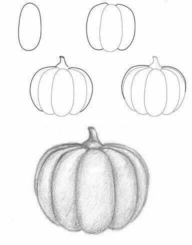Ideia de Desenho para Desenhar: Como Desenhar uma Abóbora Fácil
