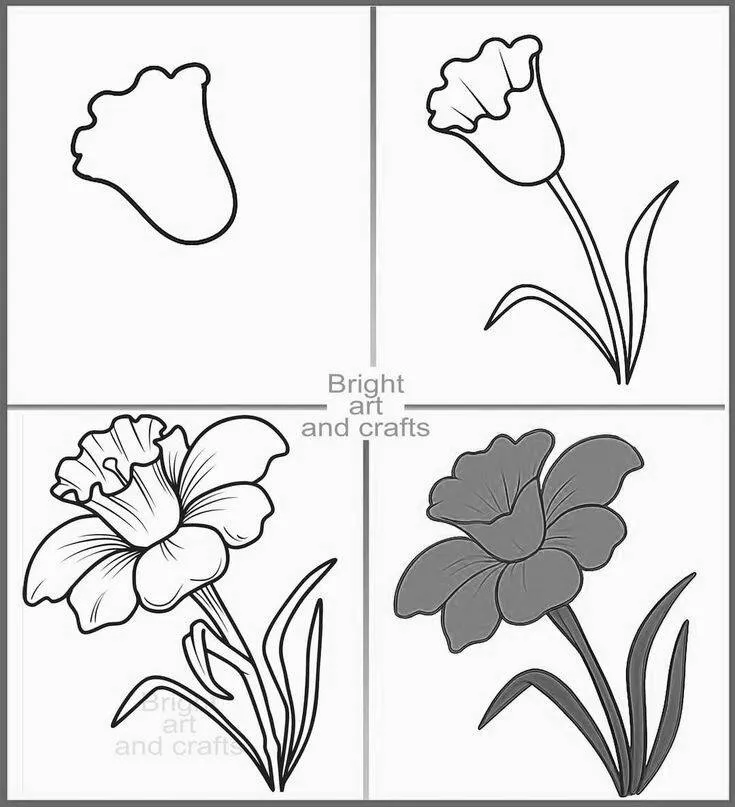 Ideia de Desenho para Desenhar: Como Desenhar Flores Fáceis