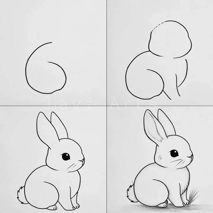 Ideia de Desenho para Desenhar: Como Desenhar um Coelho Fácil