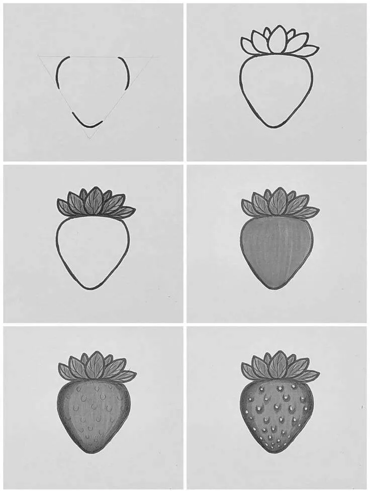 Ideia de Desenho para Desenhar: Como Desenhar uma Morango Fácil