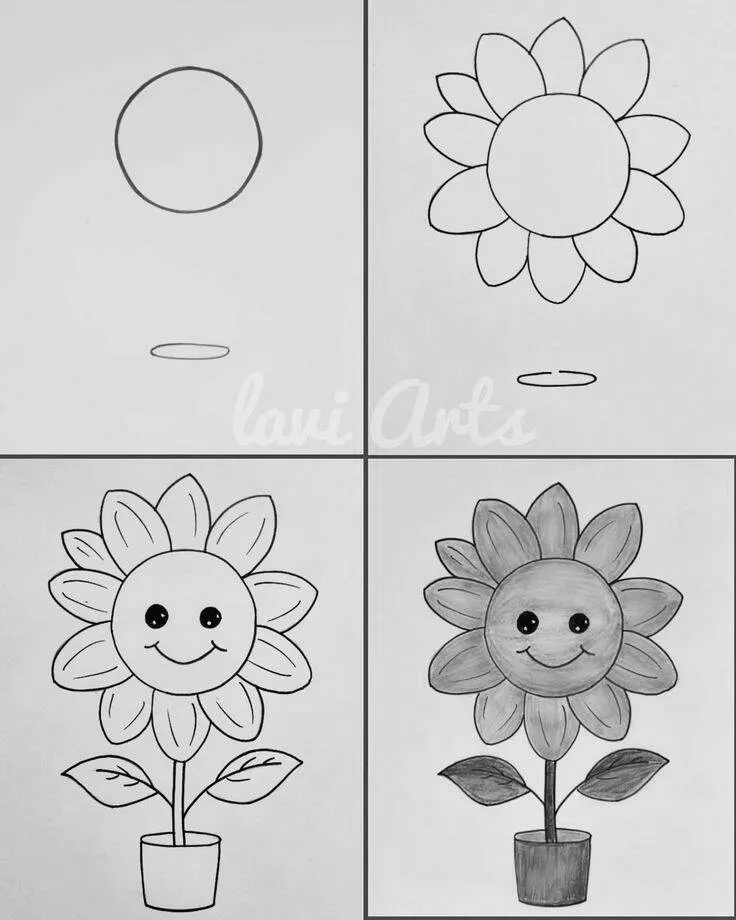 Ideia de Desenho para Desenhar: Como Desenhar uma Flor Fácil