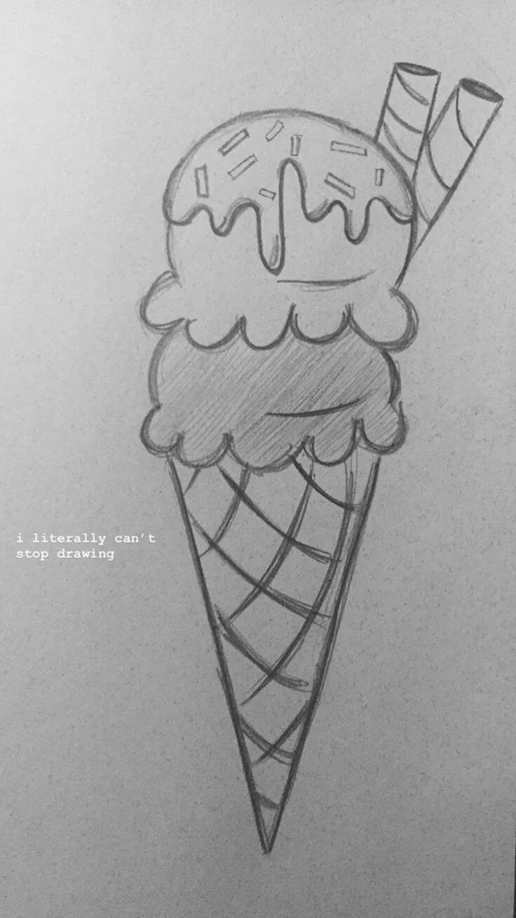 Coisas para Desenhar: Desenho de um Sorvete Delicioso