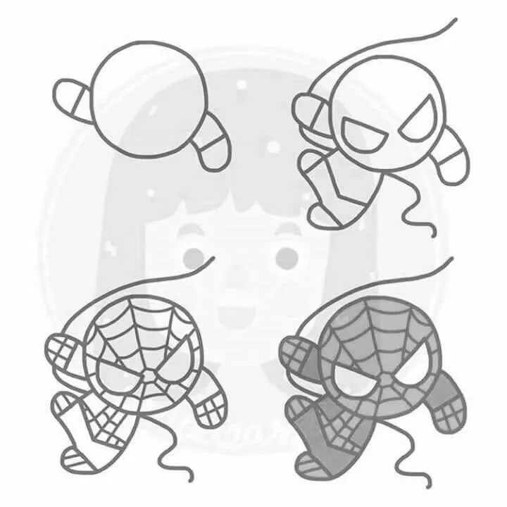 Ideia de Desenho para Desenhar: Como Desenhar o Homem Aranha Fácil