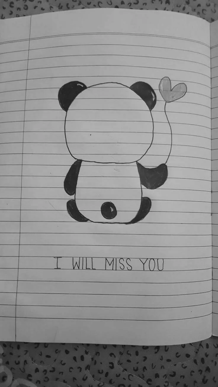 Cose da disegnare: disegnare un panda carino con un cuore