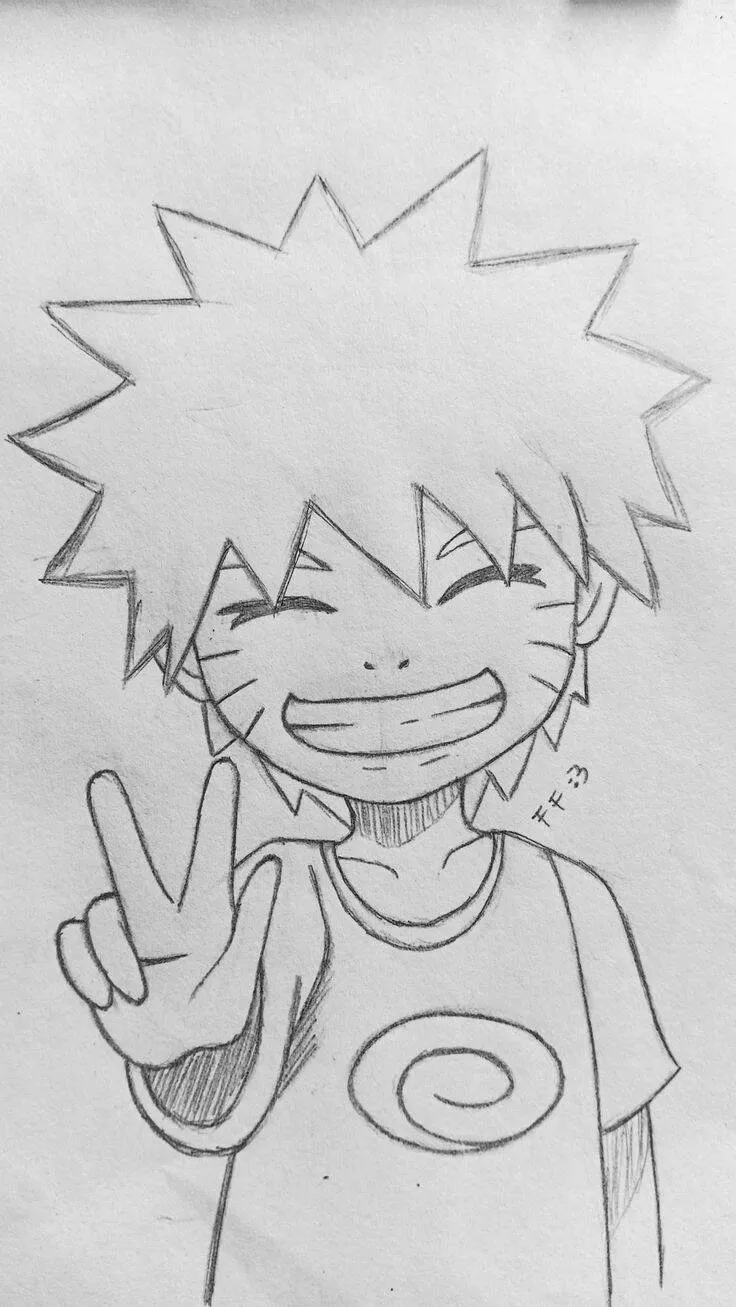 Coisas para Desenhar: Desenho do Naruto Sorridente
