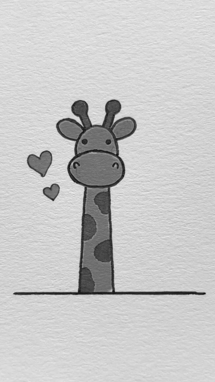 Cose da disegnare: disegnare una giraffa carina con i cuori