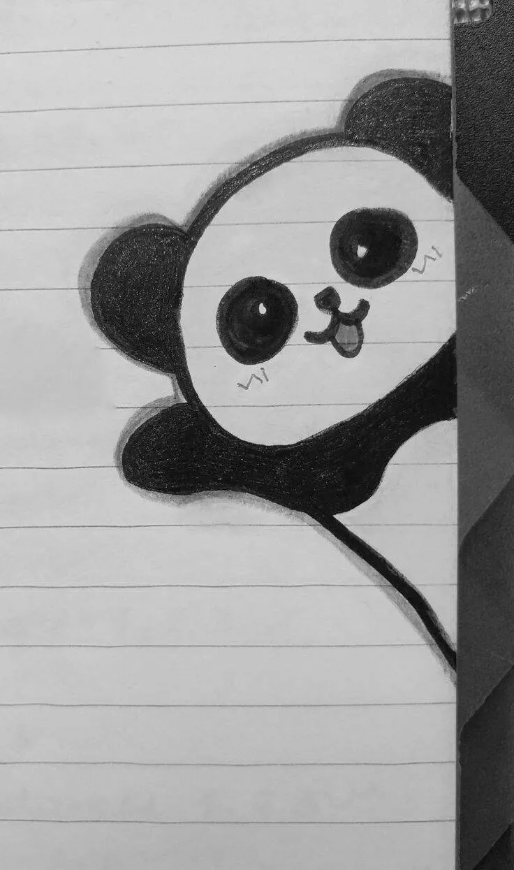 Coisas para Desenhar: Desenho de um Panda Fofo
