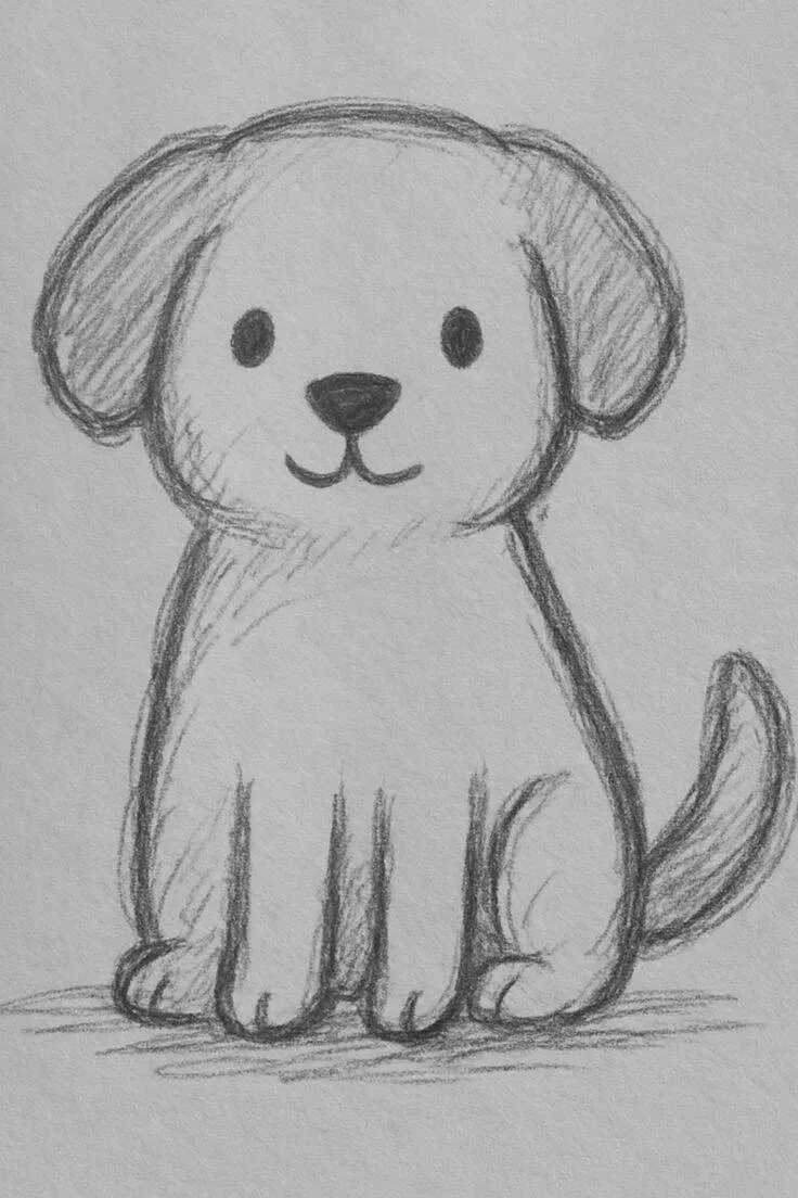 Coisas para Desenhar: Desenho de um Cachorrinho Fofo