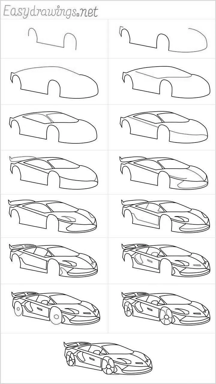 Ideia de Desenho para Desenhar: Como Desenhar um Carro Fácil