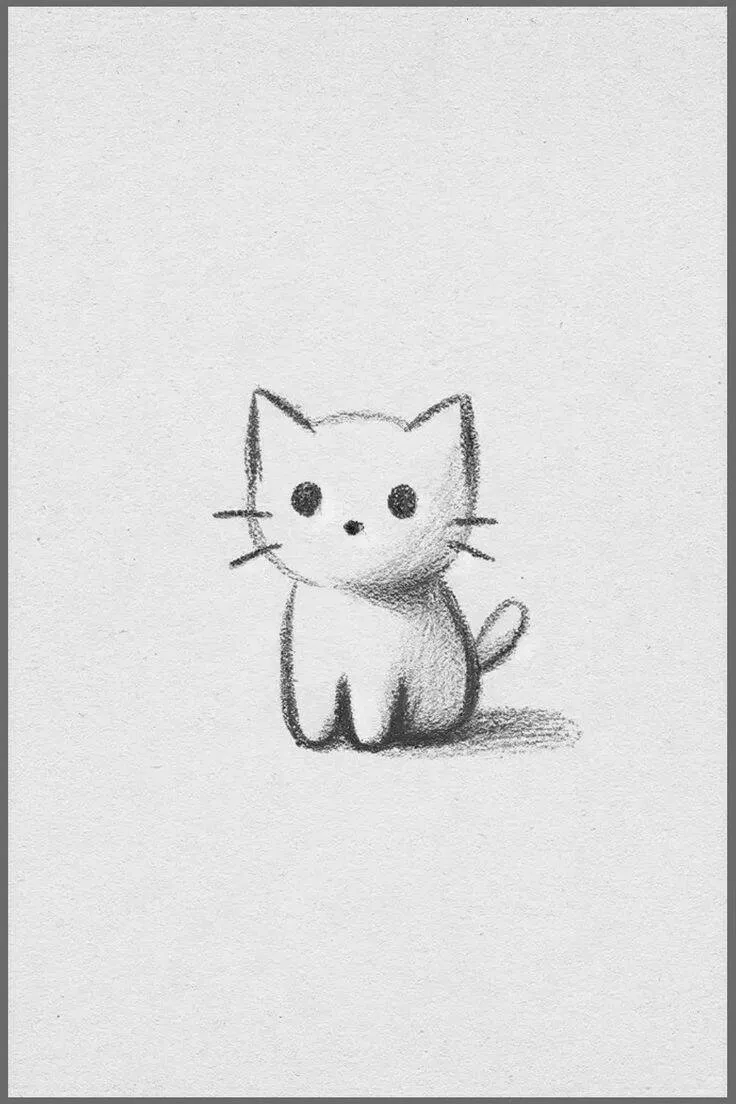 Coisas para Desenhar: Desenho de um Gato Kawaii