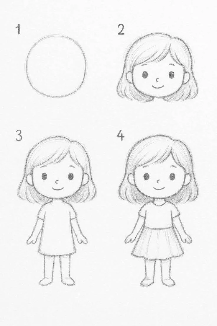 Drawing Idea for Drawing: How to Draw a Girl Easy