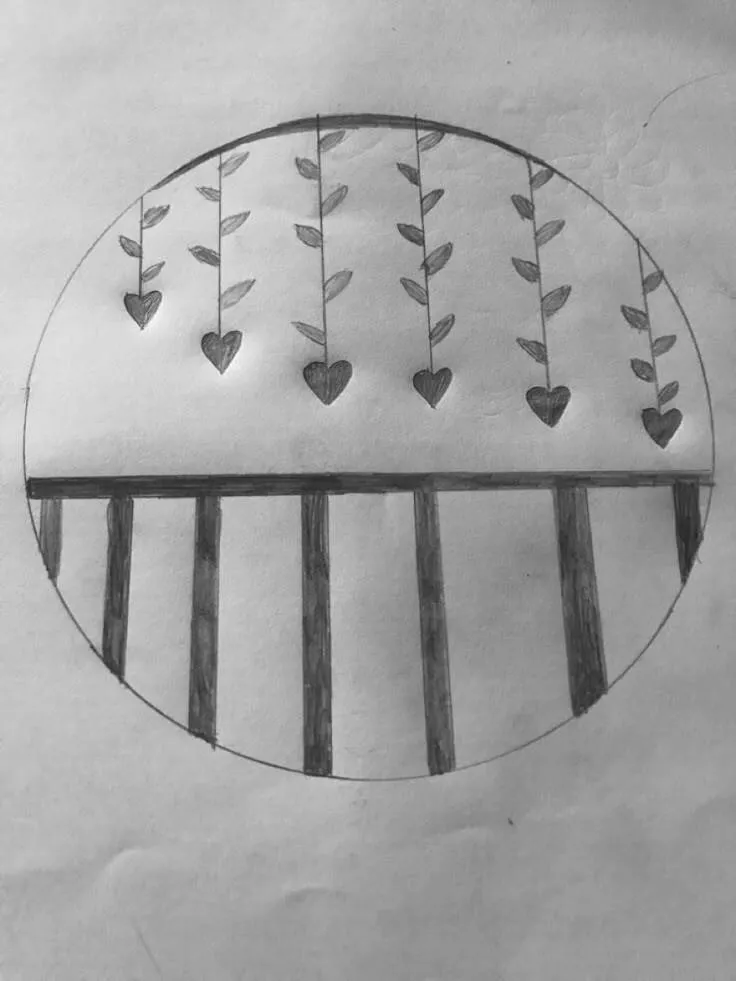 Coisas para Desenhar: Desenho de Corações Pendentes