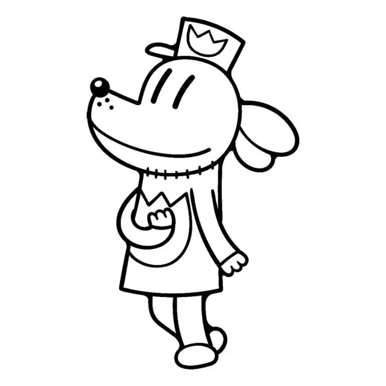 Desenho de Dog Man como Policial para Colorir