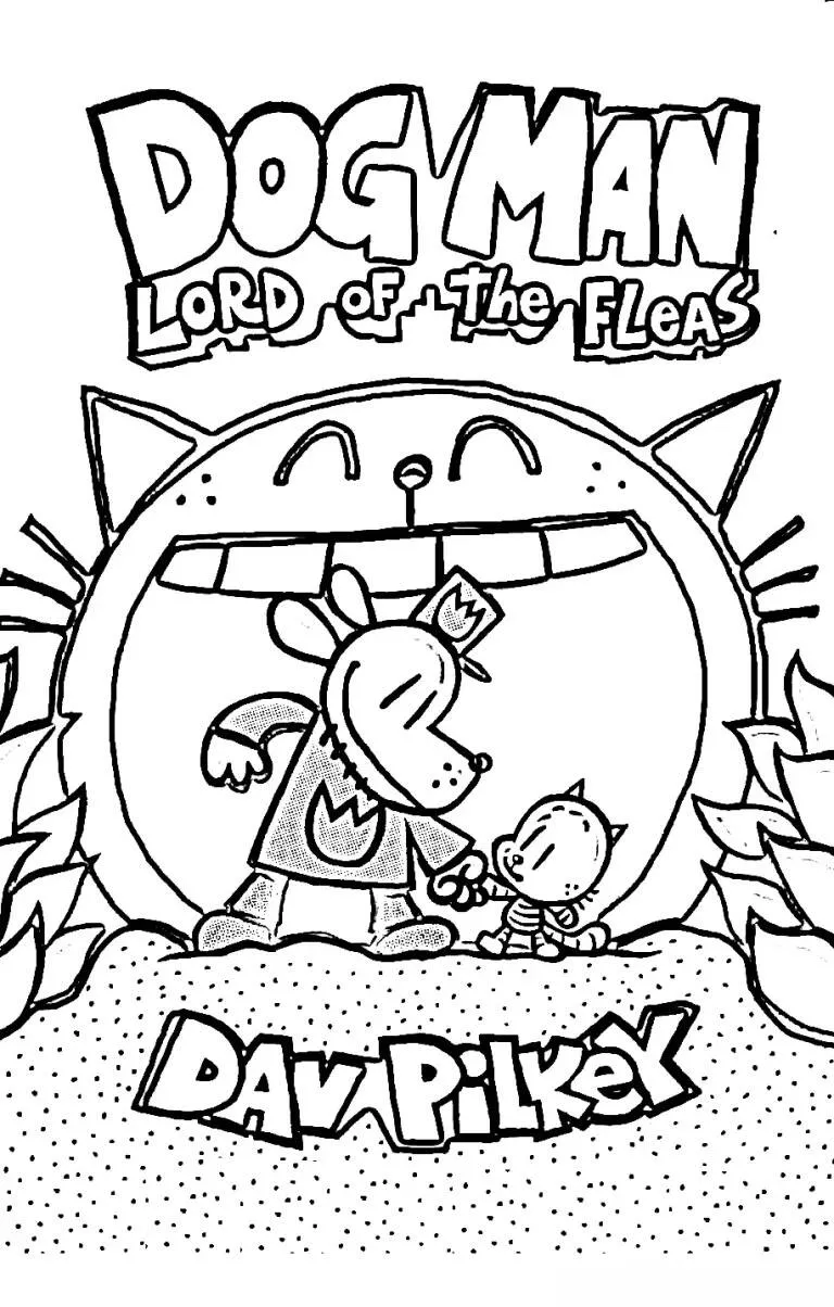 Desenho de Dog Man Senhor das Pulgas para Colorir