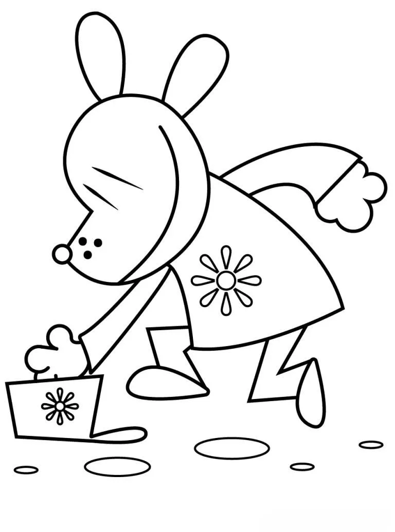 Desenho de Dog Man a Pintar com Tinta para Colorir