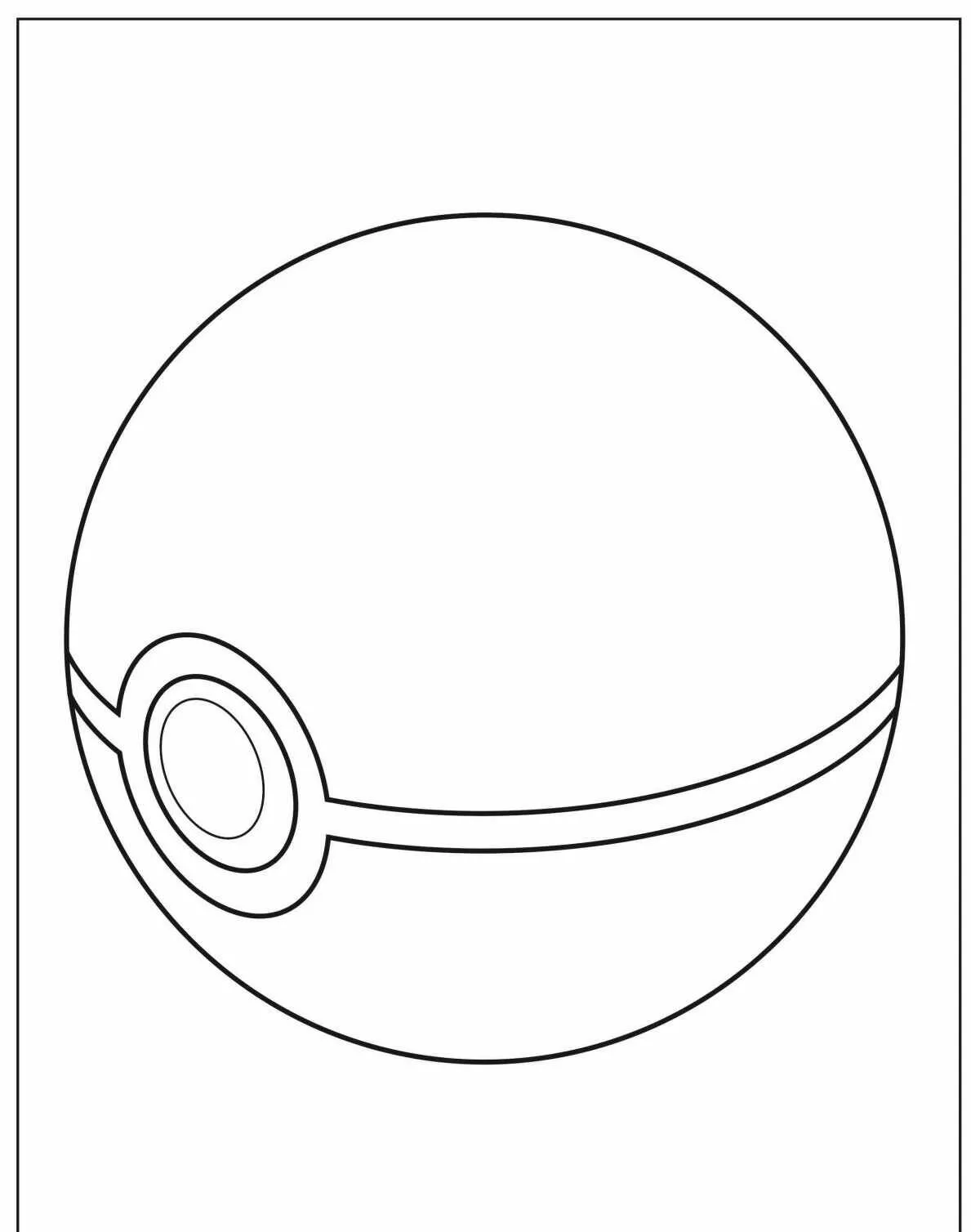 Desenho de Pokémon com a Pokébola para Colorir