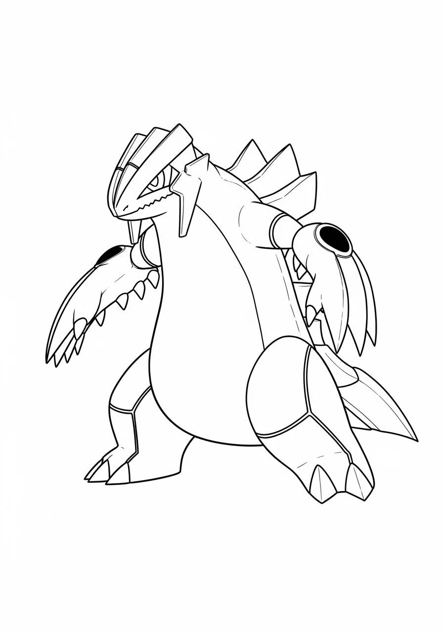 Desenho de Pokémon com o Groudon para Colorir