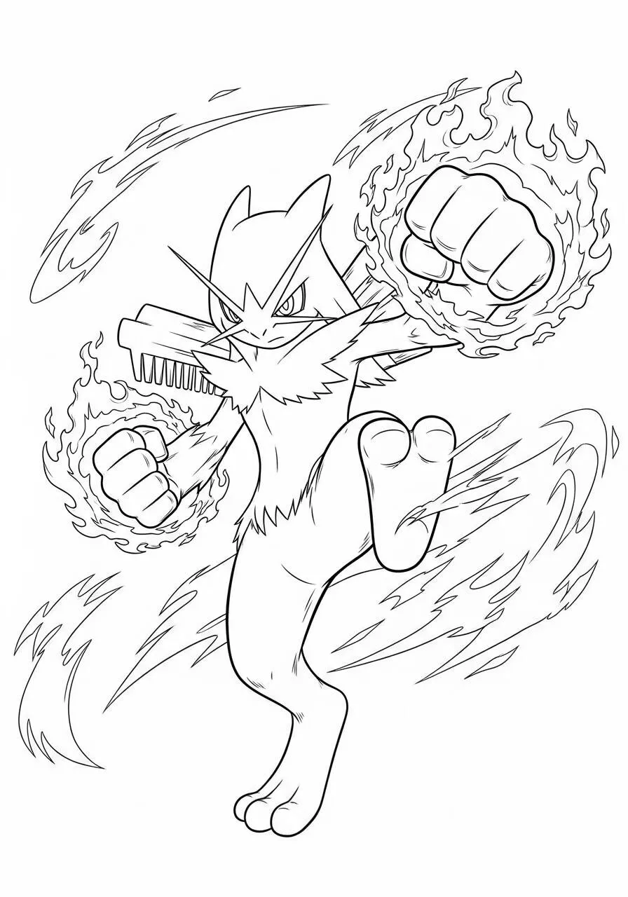 Desenho de Pokémon com o Inteleon para Colorir