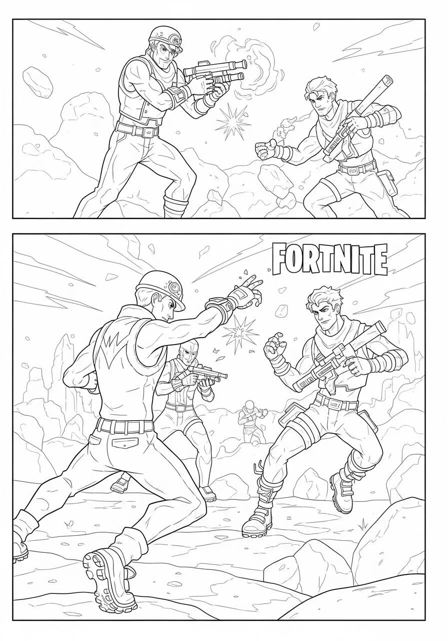 Desenho de Fortnite Batalha Épica para Colorir