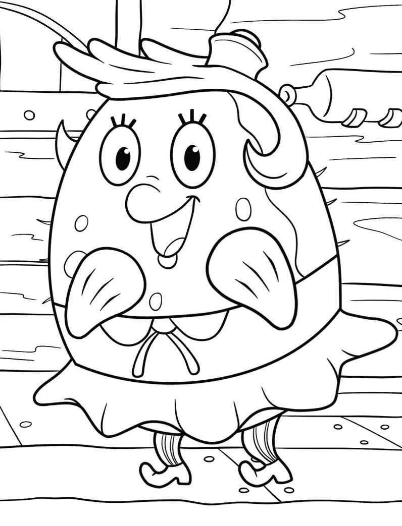 Desenho da Sra. Puff para Colorir