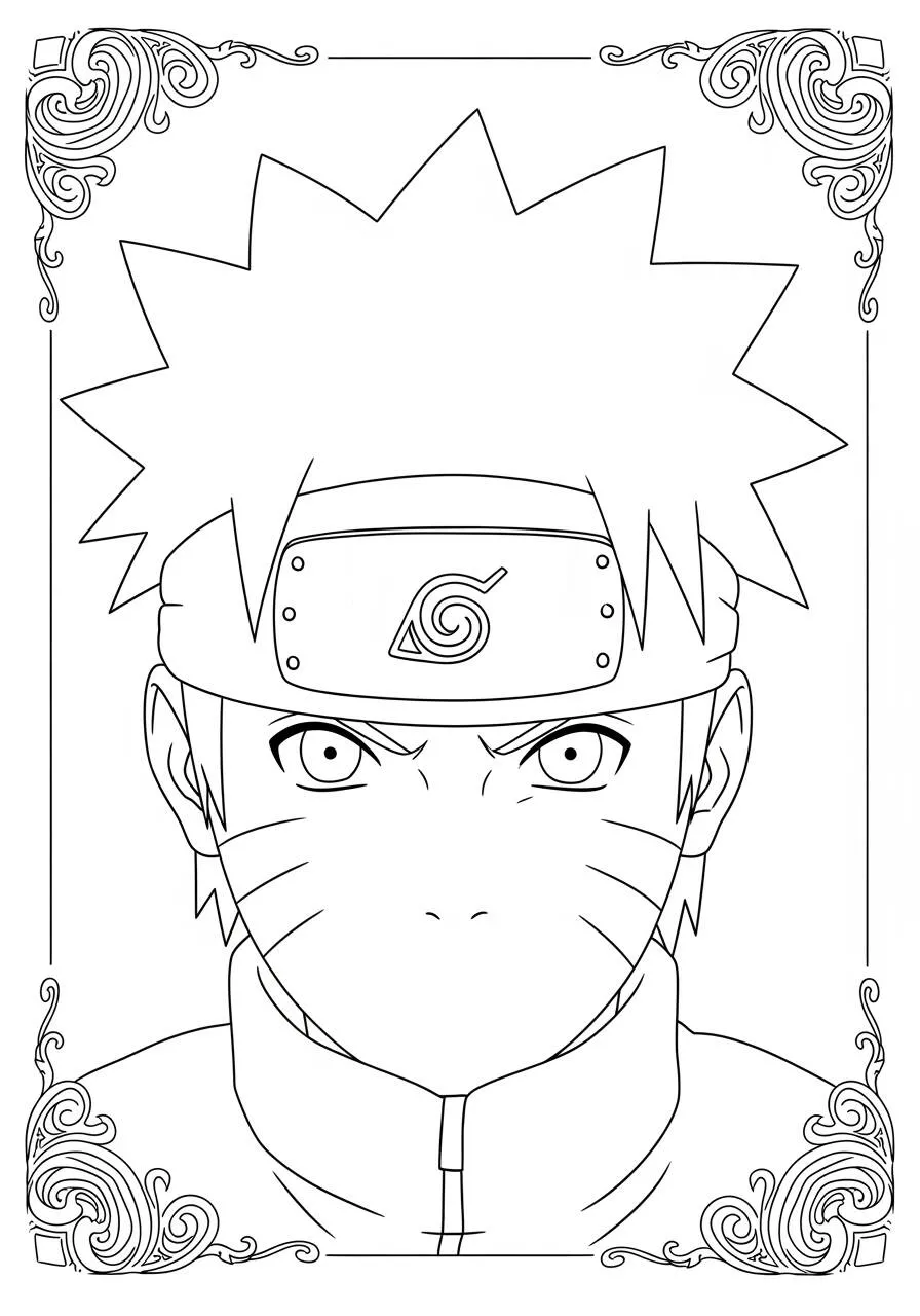 Desenho de Anime do Naruto para Colorir