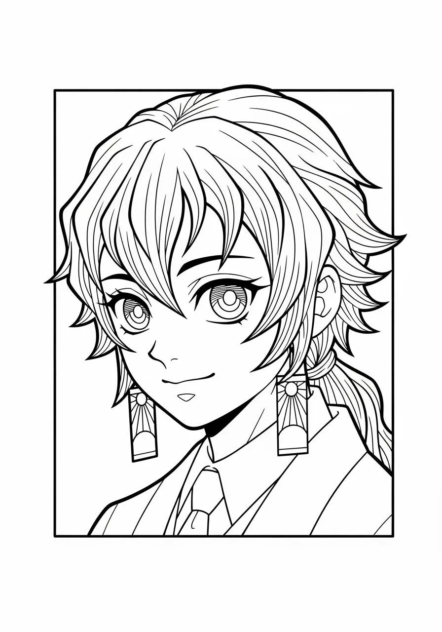 Desenho de Anime de Shinobu Kocho para Colorir