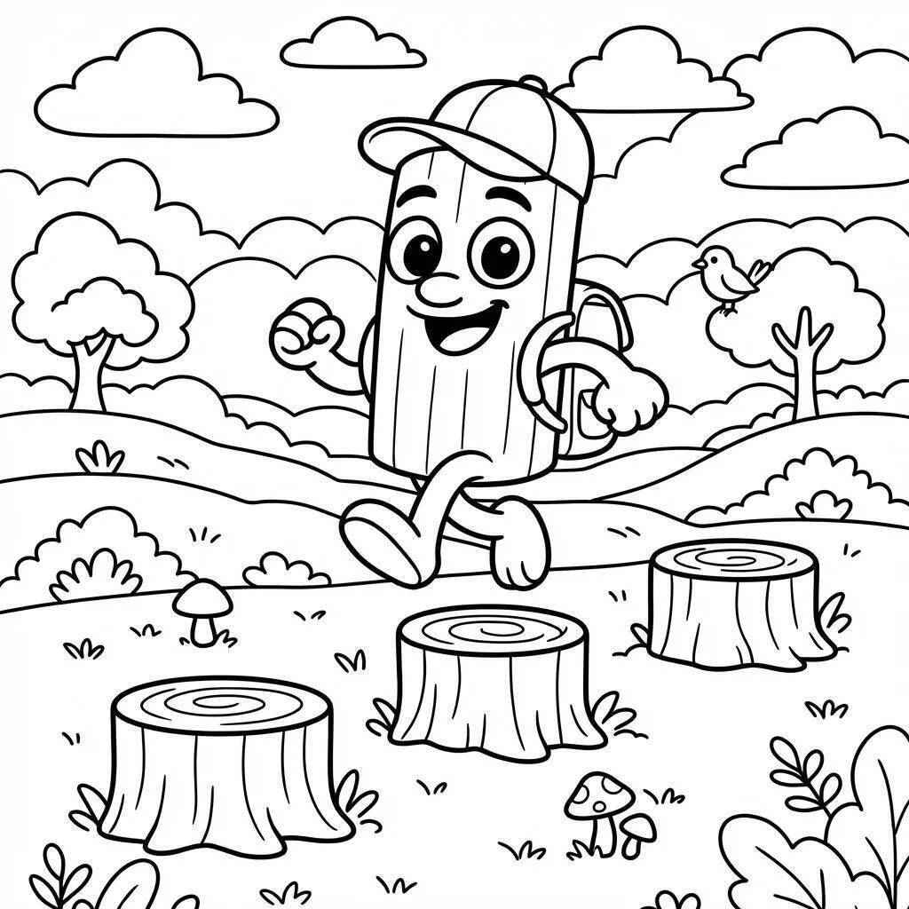 Desenho de Personagem de Anime com Lápis para Colorir