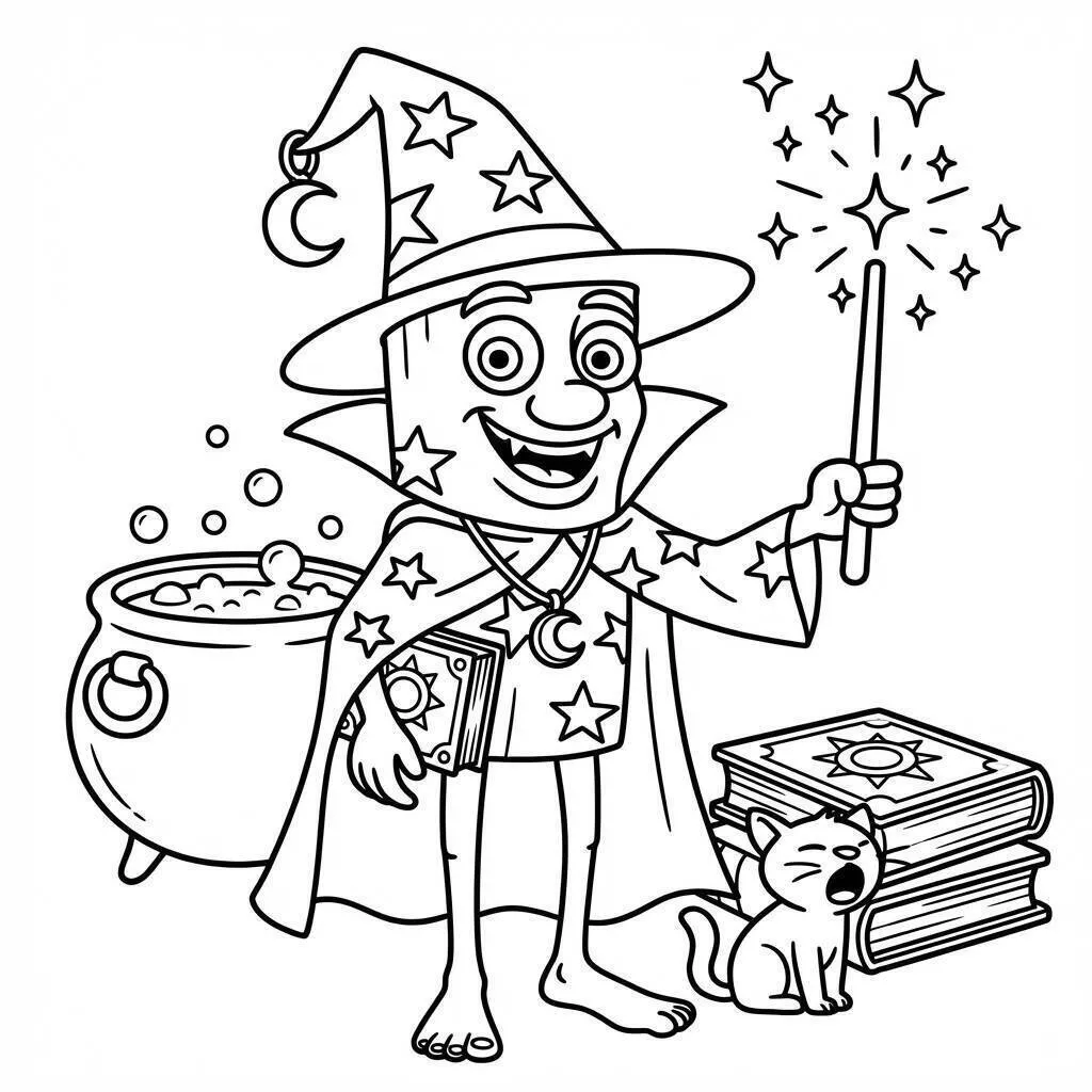 Coloriage magique de Tung Tung Tung Sahur