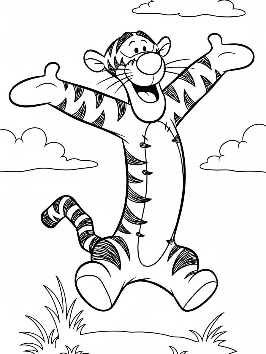 Desenho de Tigrão para Colorir