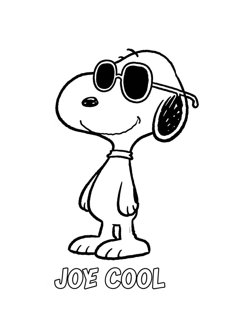 Desenho de Snoopy Joe Cool para Colorir