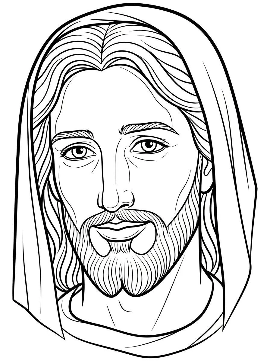 Desenho de Jesus para colorir