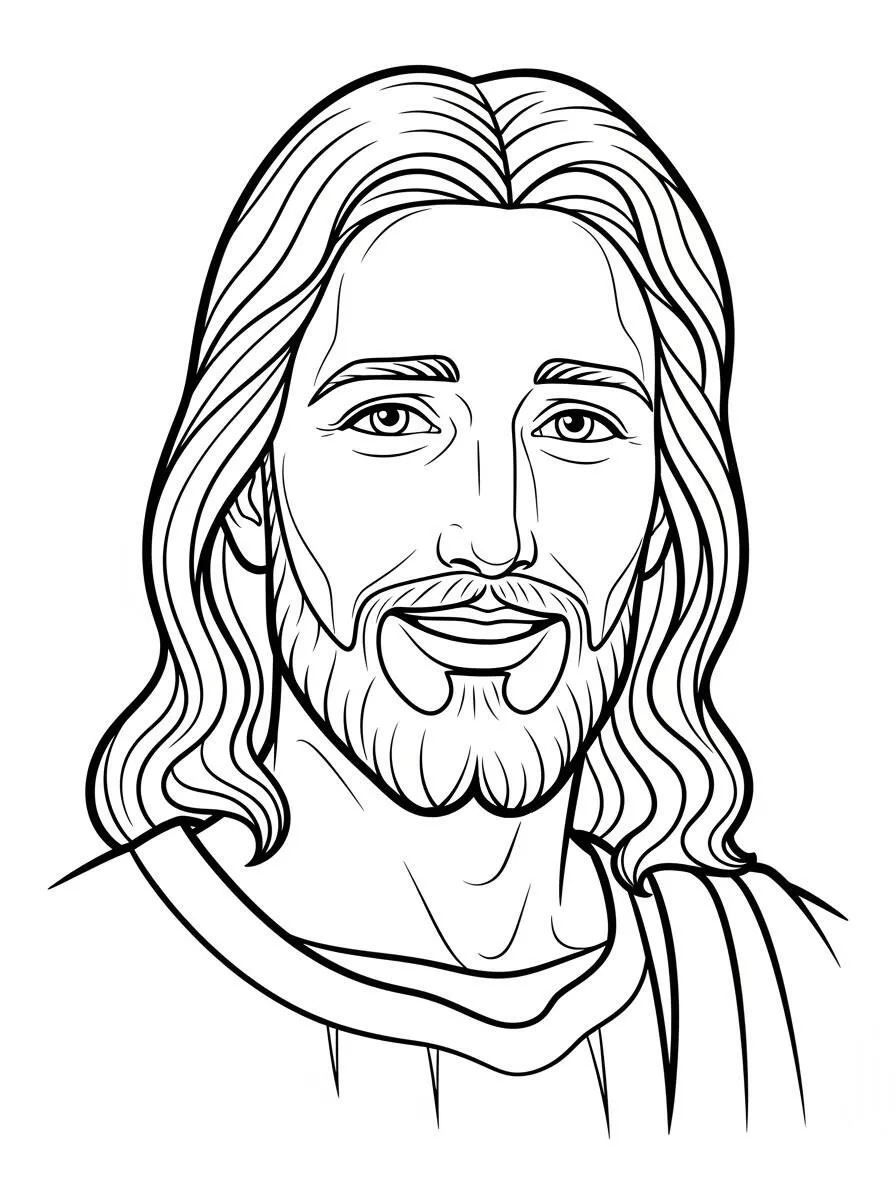 Desenho de Jesus para colorir