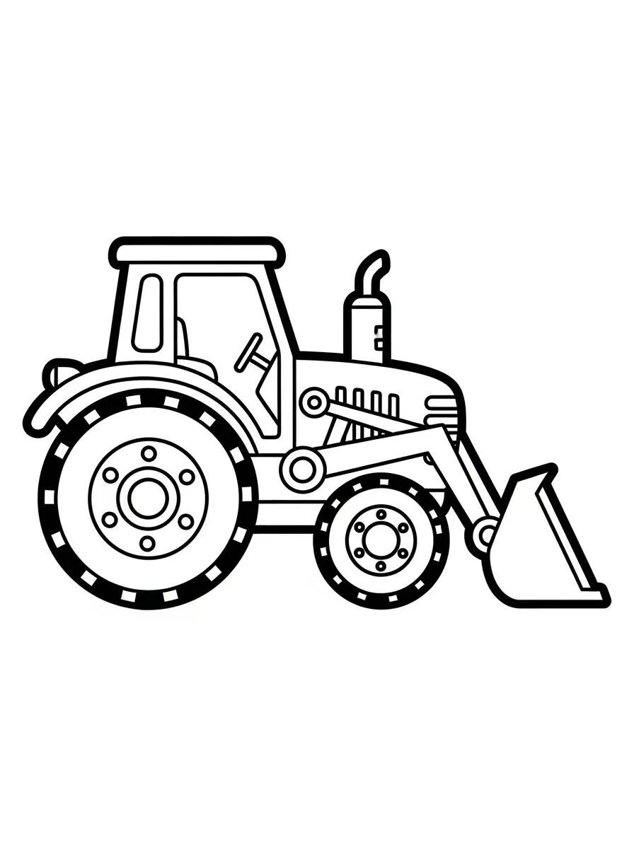 Tractor Dibujo para colorear