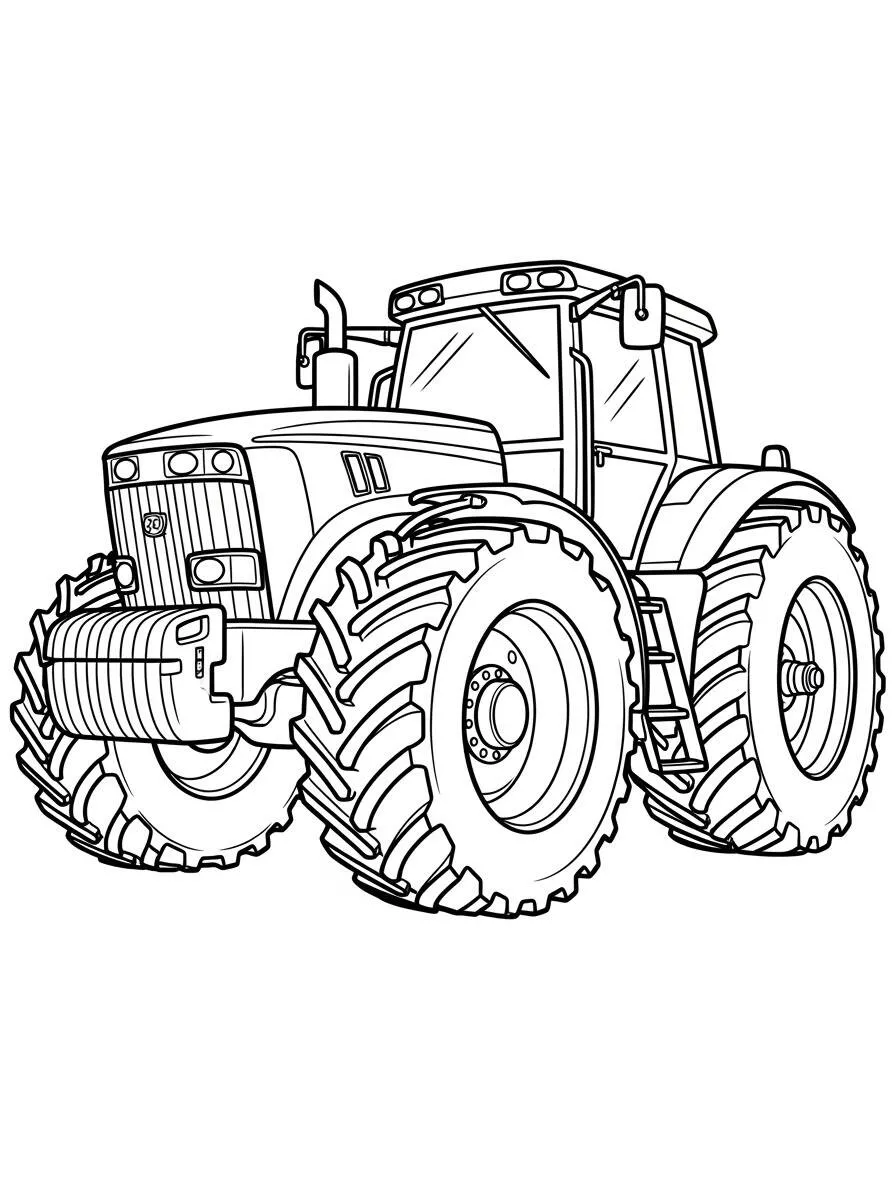 Desenho de Trator para Colorir